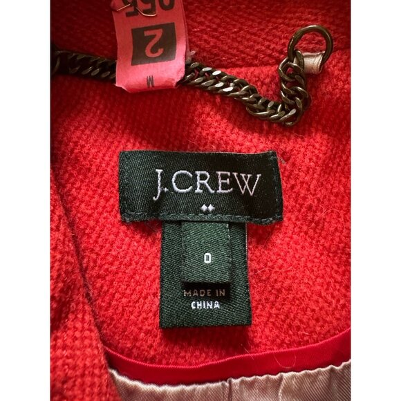 J CREW Lady Day Coat‎ Wool Blend Size 0 Peacoat Classic City Professional Office - Picture 3 of 13